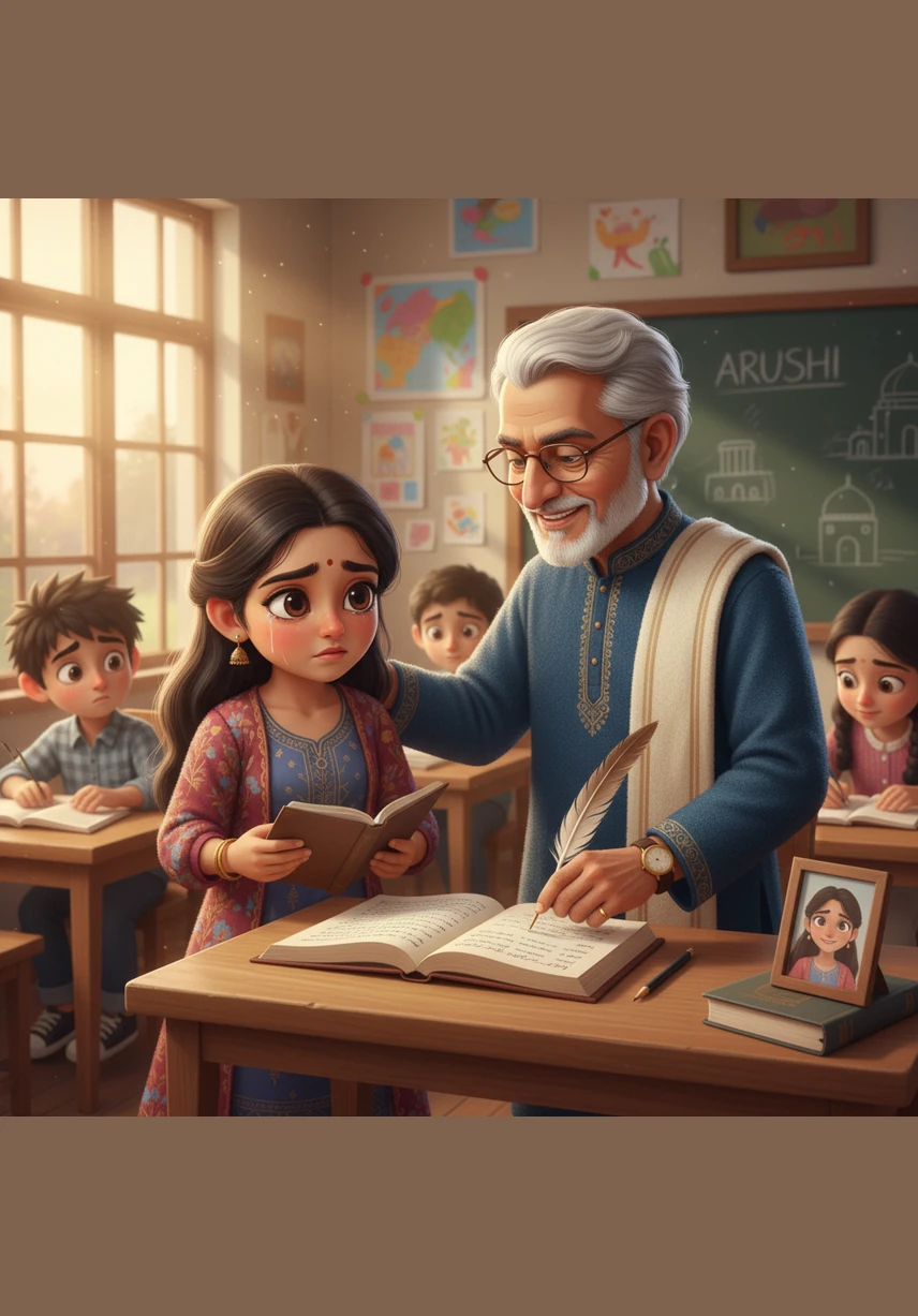 পড়া না পারায় আরুশি দেবপ্রতিমকে ক্লাসের সামনে কান ধরে নীল ডাউন হয়ে থাকার শাস্তি দেয়। অপমানে দেবপ্রতিমের চোখে জল এলেও আরুশির চোখের গভীরে এক লুকানো মায়া সে দেখতে পায়।