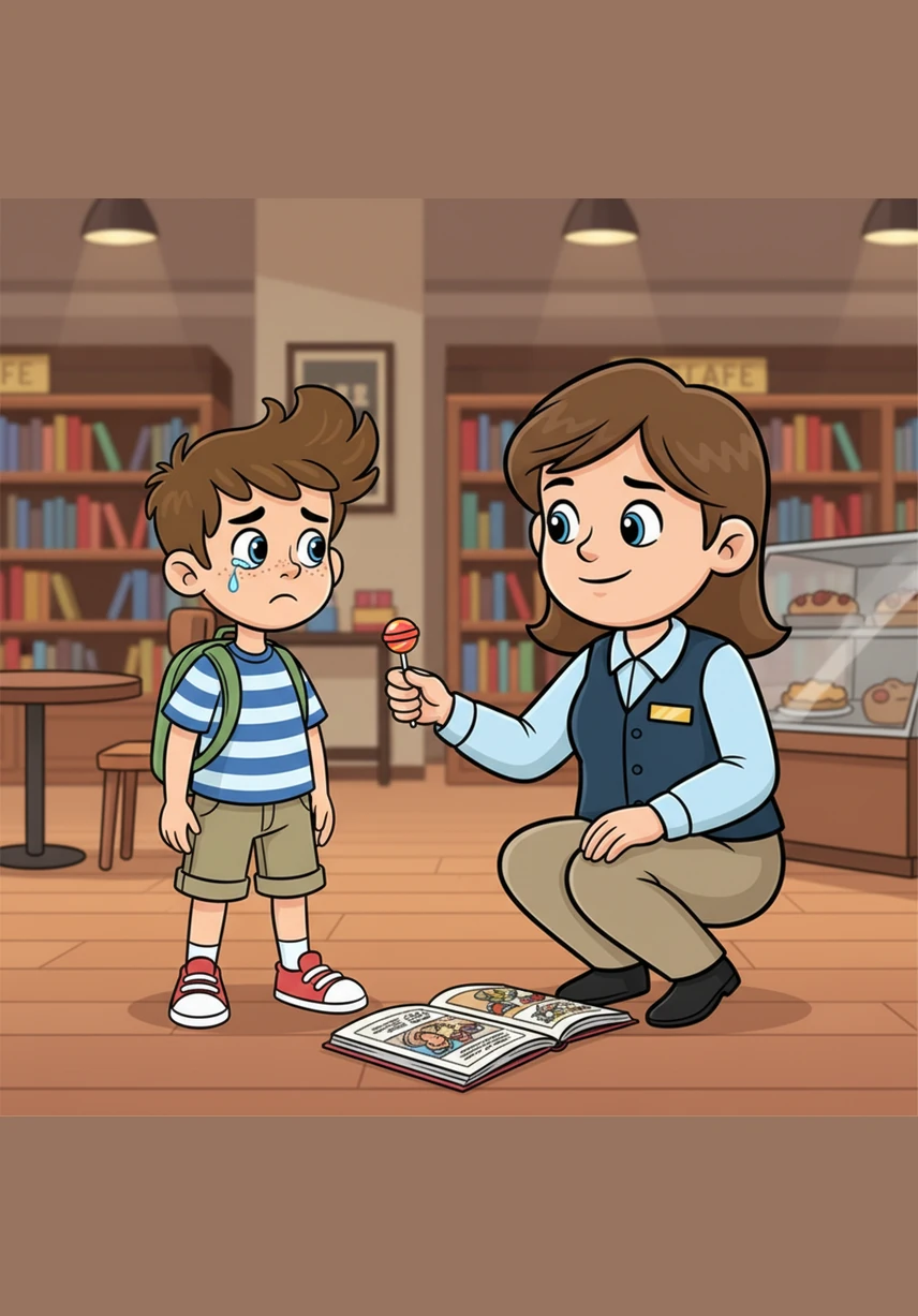 The staff member crouched down to Leo's level and spoke in a gentle, reassuring voice that made him feel much braver. While they waited together, the staff member used a radio to help coordinate a search for Leo's worried parents.