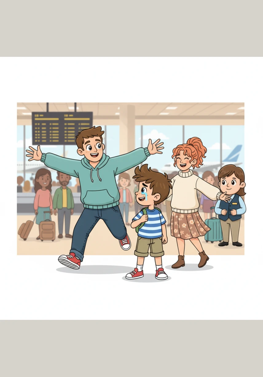 Suddenly, Leo heard a familiar cry of his name and saw his parents sprinting through the crowd toward him with open arms. The relief on their faces was the most beautiful thing he had ever seen, and he knew he was finally safe.