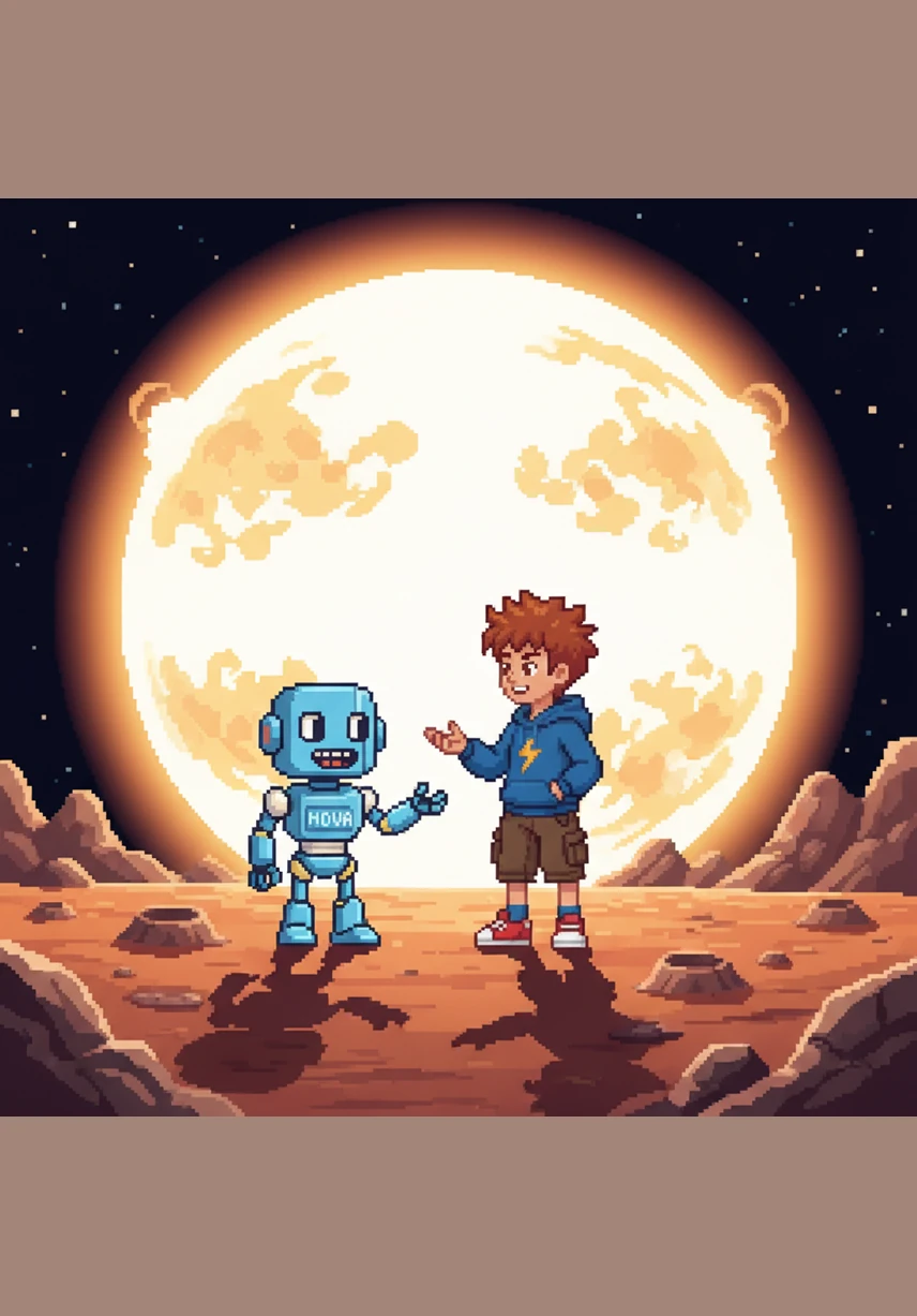 Their first stop was Mercury, a small and rocky planet that sat very close to the massive, glowing sun. Nova explained that this speedy little world travels around the sun faster than any other planet in the solar system.