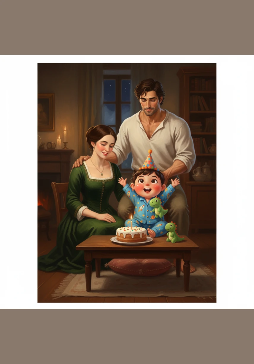 傍晚时分，橙橙和好朋友们围坐在插着数字5蜡烛的生日蛋糕前，温暖的烛光映红了每个人的笑脸，大家拍着手齐声唱起生日快乐歌。