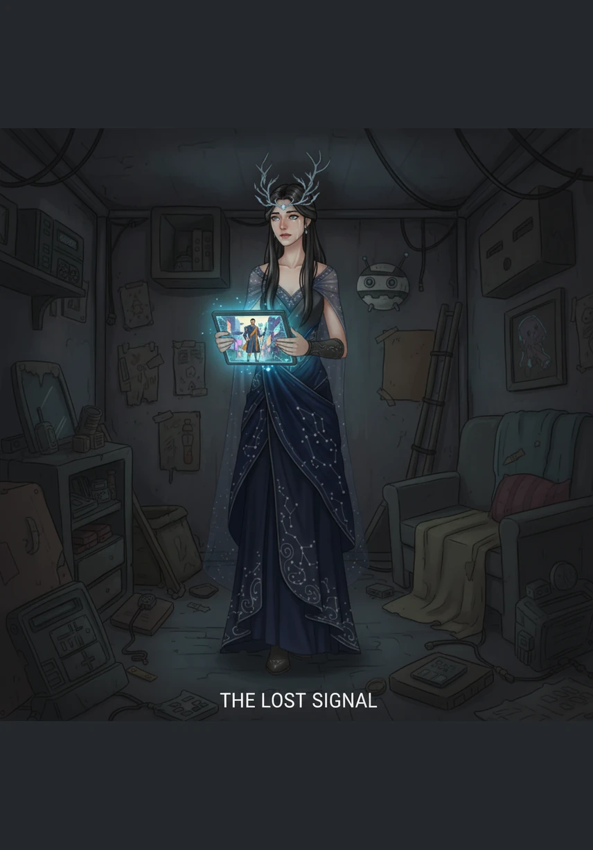 Meera looks at her worn hands and the tattered walls of their small cottage, feeling the weight of their daily struggle. The desire for a better life begins to flicker in her eyes as she watches a wealthy carriage pass by their gate.