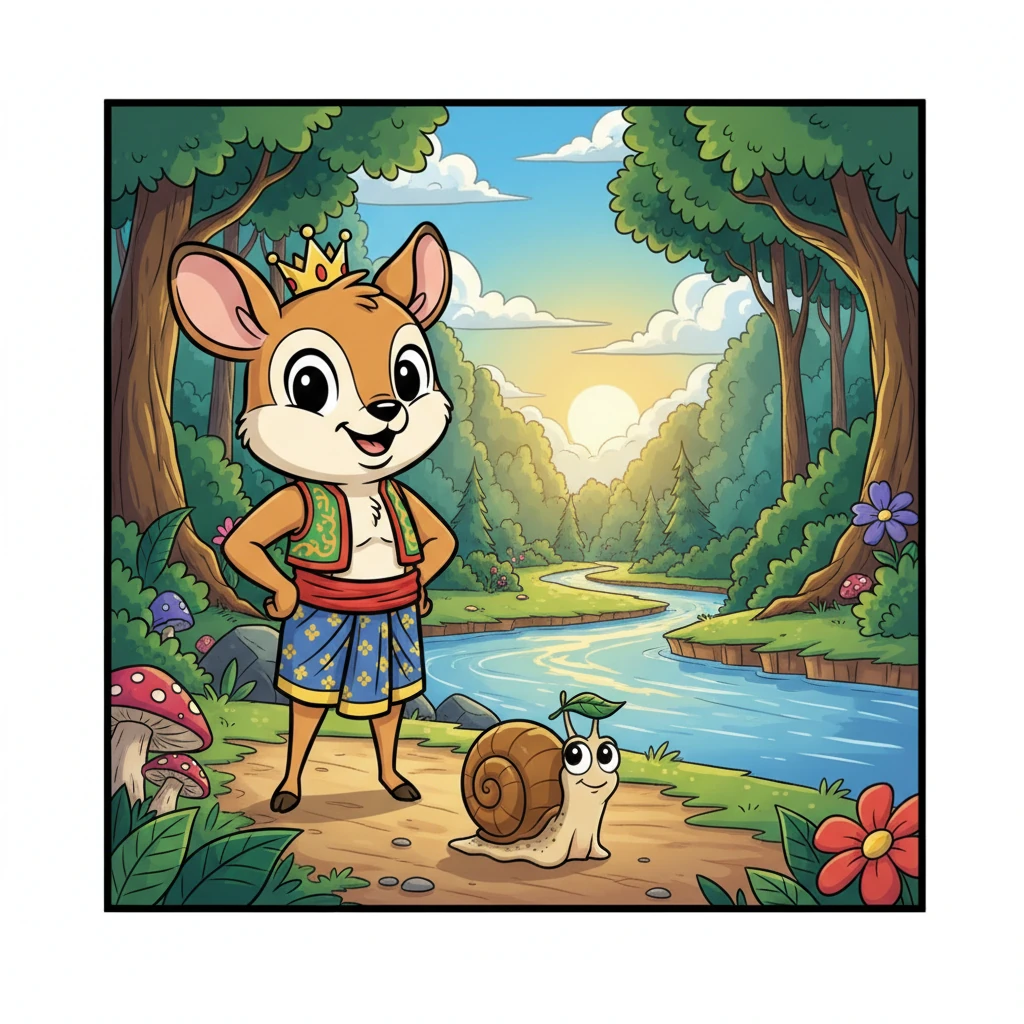 Kancil Angkuh dan Siput Bertekad - 童话故事