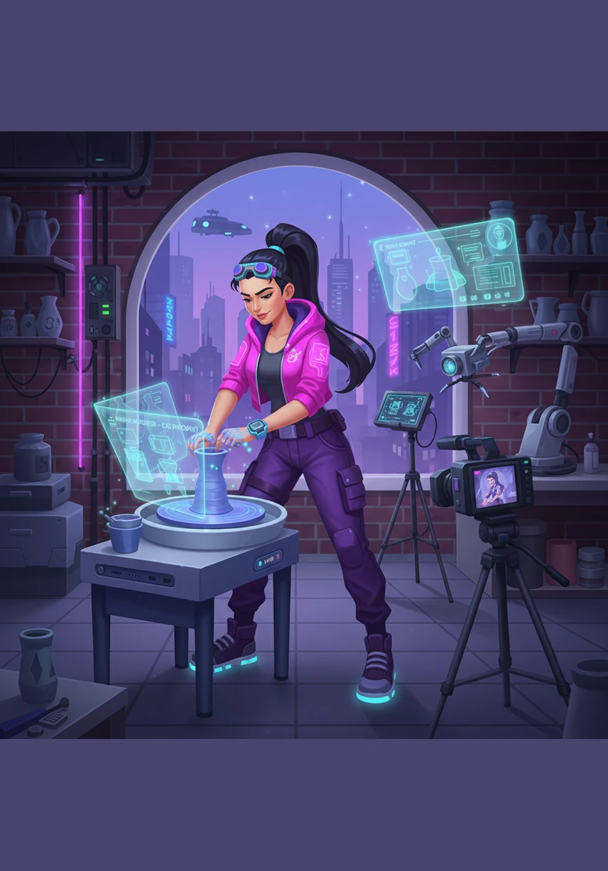 Elena records a series of dynamic Reels, showcasing the behind-the-scenes process of her ceramic making and the care that goes into every piece. She uses trending audio and interactive stickers to boost engagement, knowing that video content is the most powerful way to reach new customers.