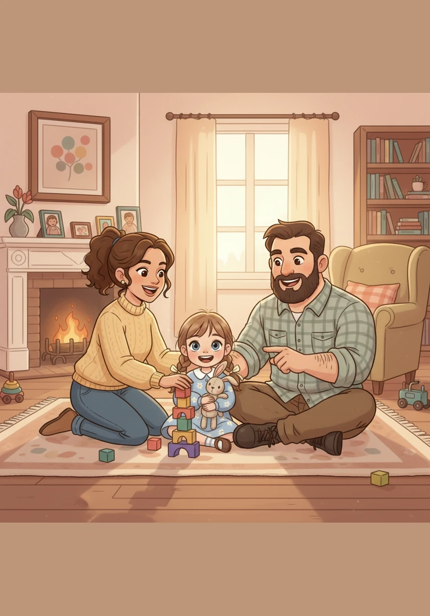 Clara’s early years were filled with the warmth of a shared home where laughter echoed through the hallways. She was the center of her parents' world, growing up surrounded by love and the simple, peaceful comforts of a young family.