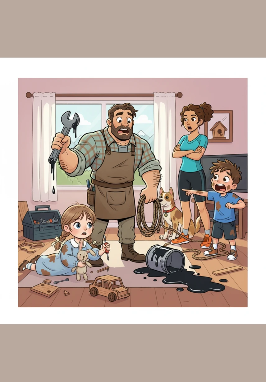 One afternoon, the tension finally snapped, and the house was suddenly filled with the sound of tearing fabric and breaking porcelain. Clara’s father, overwhelmed by a sudden wave of anger, tore down the curtains and shattered the dishes while her mother stood frozen in fear.