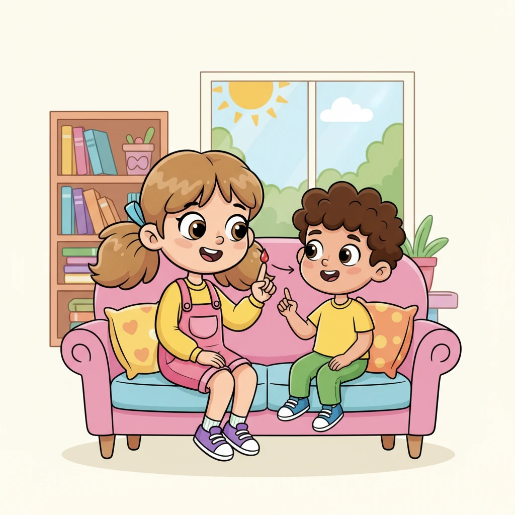 A mãe senta com Léo e explica o "exame de sangue". Ela diz que é como tirar uma gotinha, bem pequenininha, do seu "suco de superpoder" para ver como ele está forte e saudável por dentro. Isso ajuda o doutor a entender se Léo precisa de algo especial para crescer ainda mais forte.