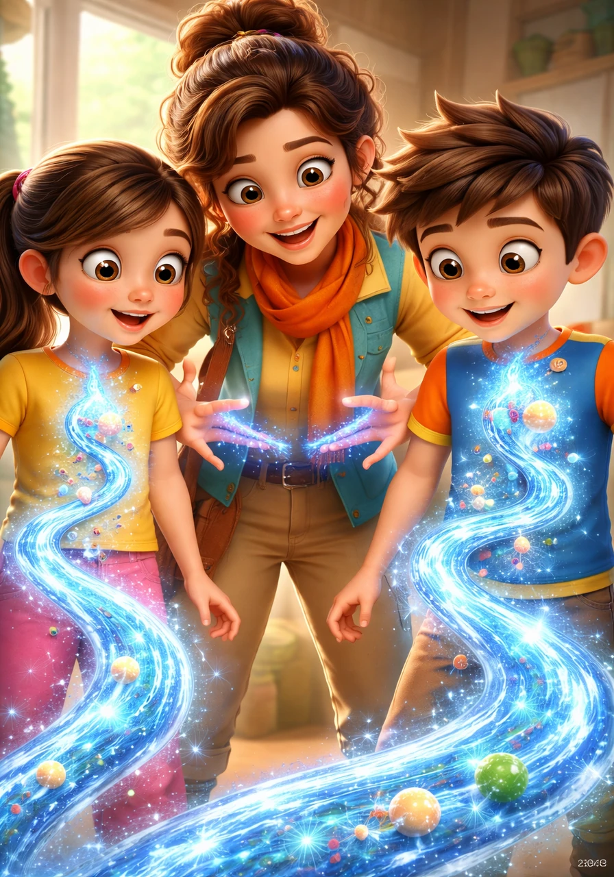 Sarah leans in close, using her hands to describe a magical, invisible river flowing through their bodies. The children’s eyes go wide with wonder as they imagine sparkling blue water carrying food, air, and energy to every part of them like a busy delivery system.