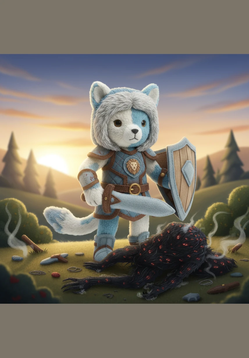 As the first light of dawn touched the treetops, the forest breathed once more and the birds began to sing. Elara stood weary but victorious, watching as the golden sun rose to protect the village she had bravely saved.