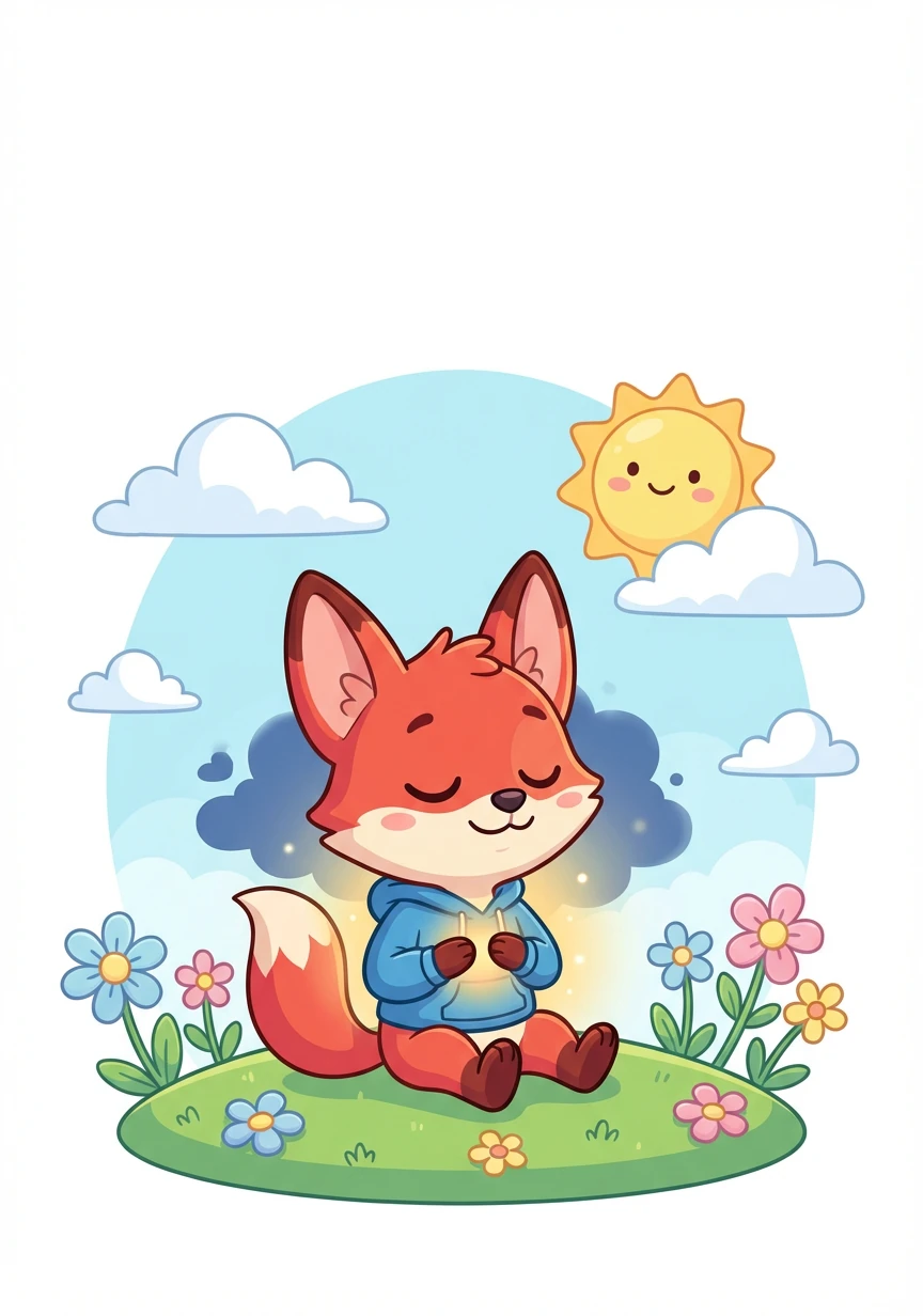 With each breath, Rory felt a little lighter, a little calmer. The heavy feeling in his chest began to fade, replaced by a gentle sense of peace. He realized that even when things go wrong, he has the power to choose how he reacts.