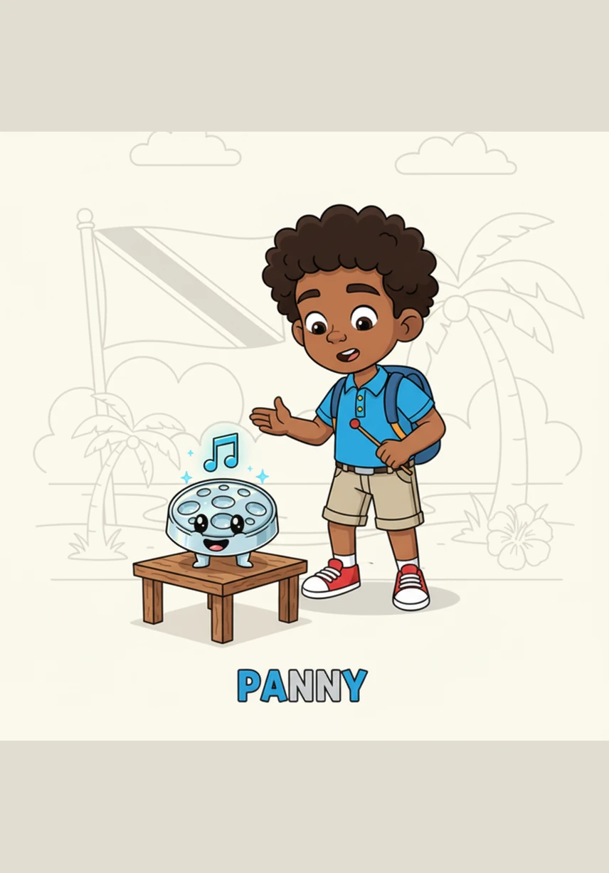 Leo tapped another spot, and a deep, melodic sound followed the first note. The little pan realized it wasn't just a piece of metal; it was a musical instrument with a voice as bright and warm as the island sun.