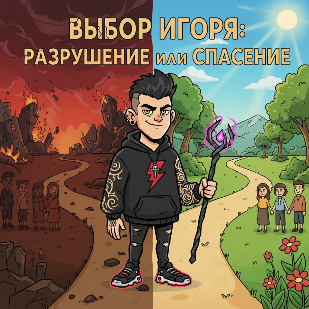 В финале Игорь стоит перед выбором: следовать по пути, ведущему к разрушению, или найти истинный путь, ведущий к спасению. Его судьба, судьба его последователей и всего мира зависит от его решения в этой решающей битве.
