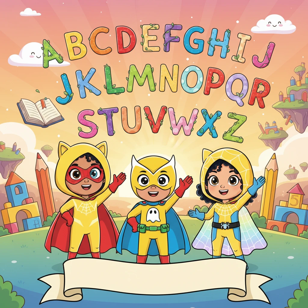 Sunny Web, Owlette, and Princess Amber celebrate finding every letter from A to Z! They wave goodbye to Alphabet Land, ready for their next amazing adventure. What a super learning journey it was!