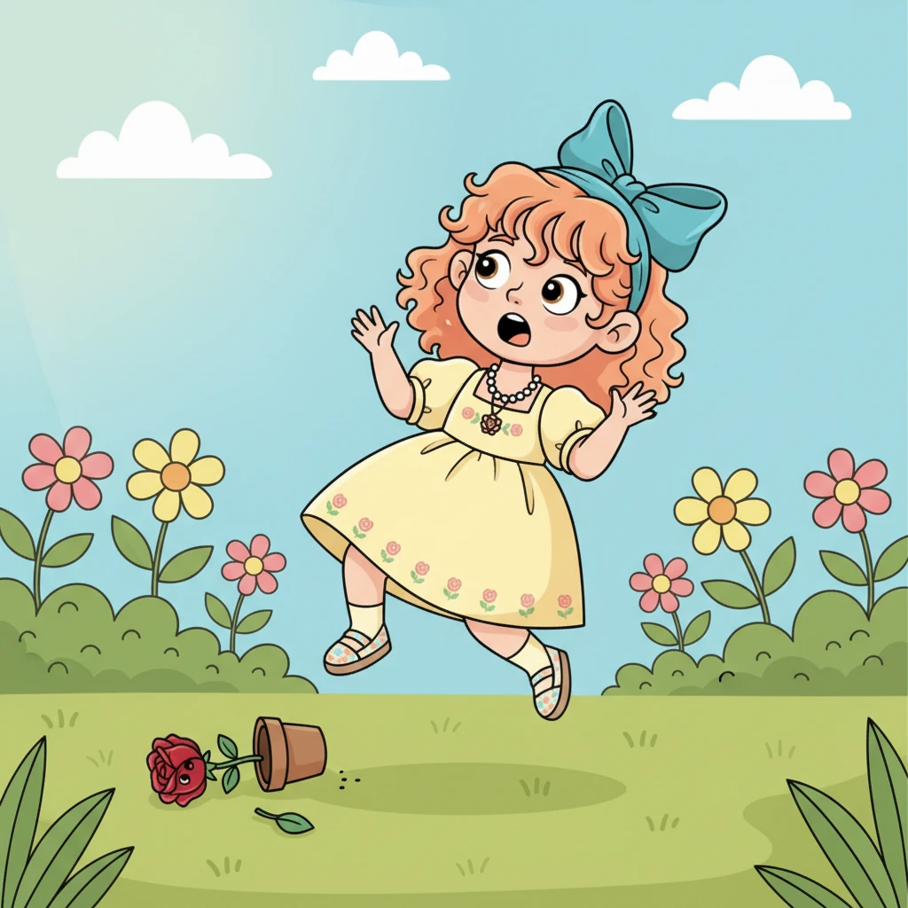 As Lily leans in for a closer look, a tiny voice whispers, "Hello there, little one!" Lily jumps back in surprise, her eyes wide as saucers. She looks around, bewildered, wondering where the voice came from.
