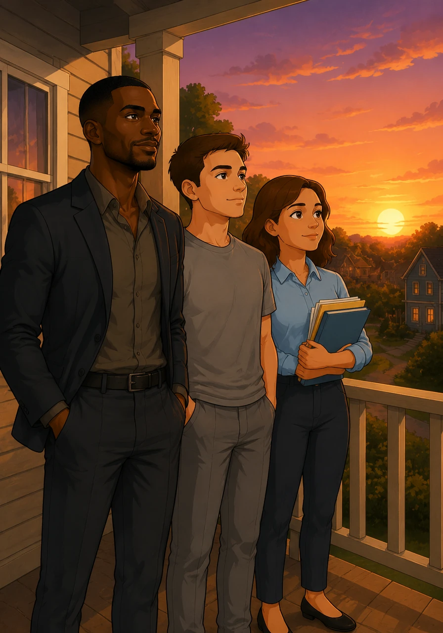 The final scene returns to 249 15th Street, where the sun sets beautifully over a peaceful, harmonious home. Oliver stands on the porch alongside his housemates and staff, looking out at a community built on a solid foundation of safety, open communication, and deep respect. His brave letter has paved the way for a brighter, happier tomorrow for everyone.