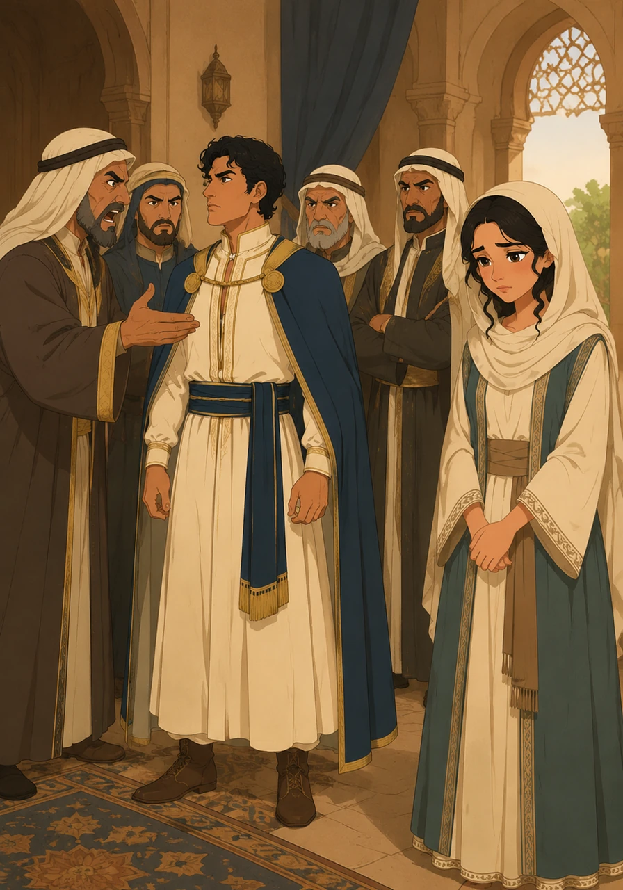 ثار أهل ولد الشريف عندما علموا بمشاعره تجاه مبروكة، معتبرين أن الجاه والنسب أهم من نداء القلب، وحاولوا إجباره على الزواج من فتاة من عائلة ثرية تليق بمكانتهم.