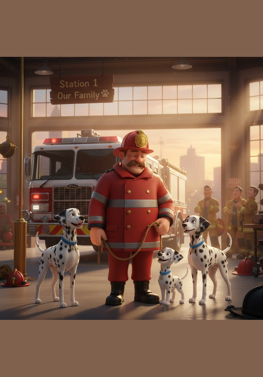 Using their incredible sense of smell, Bobby and Matrix work in perfect harmony to sort the peppermint and pine-scented gear back into place. Chief Miller presents the brave pups with shiny plastic badges, naming them honorary fire dogs for their teamwork and honesty.