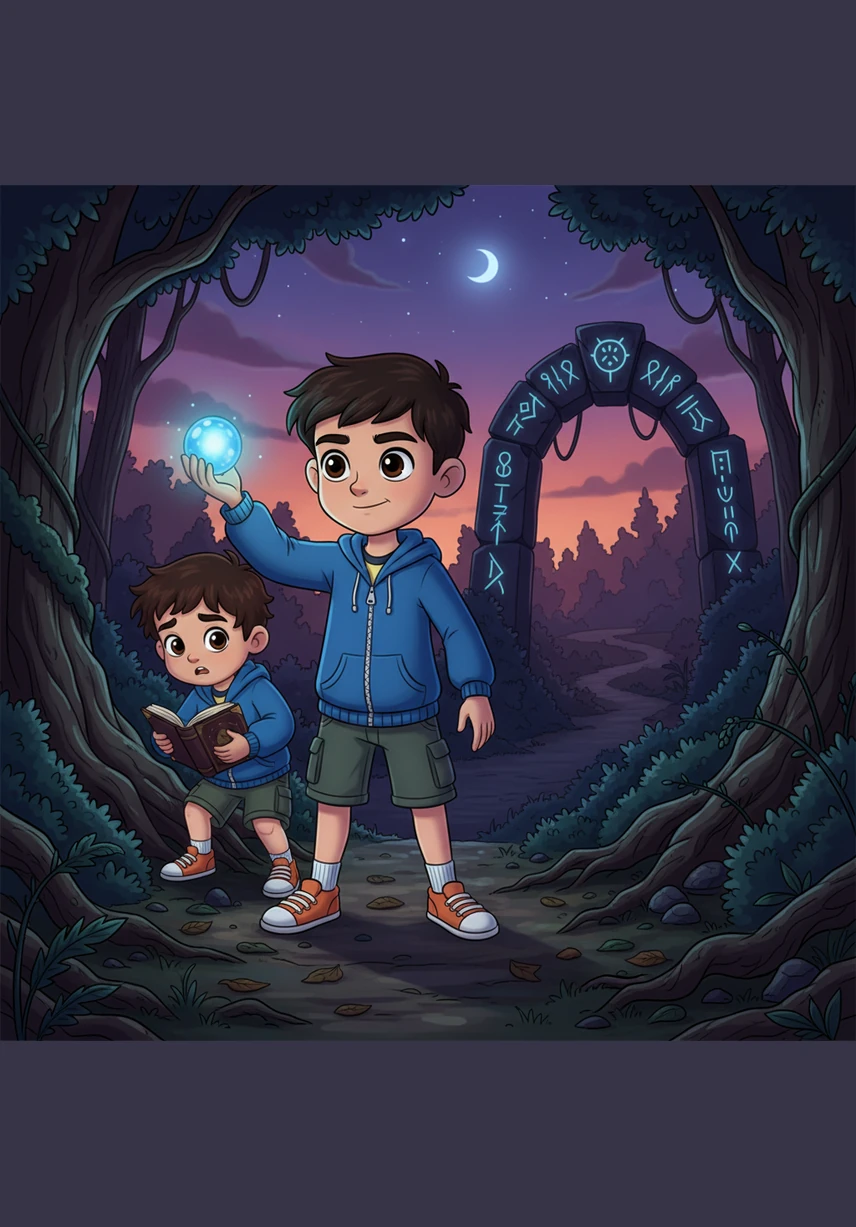 As evening falls, Yusuf sits at his desk surrounded by books, studying diligently for the NIS entrance exams. He is determined to succeed next year, focusing on his lessons while his brothers play quietly nearby.