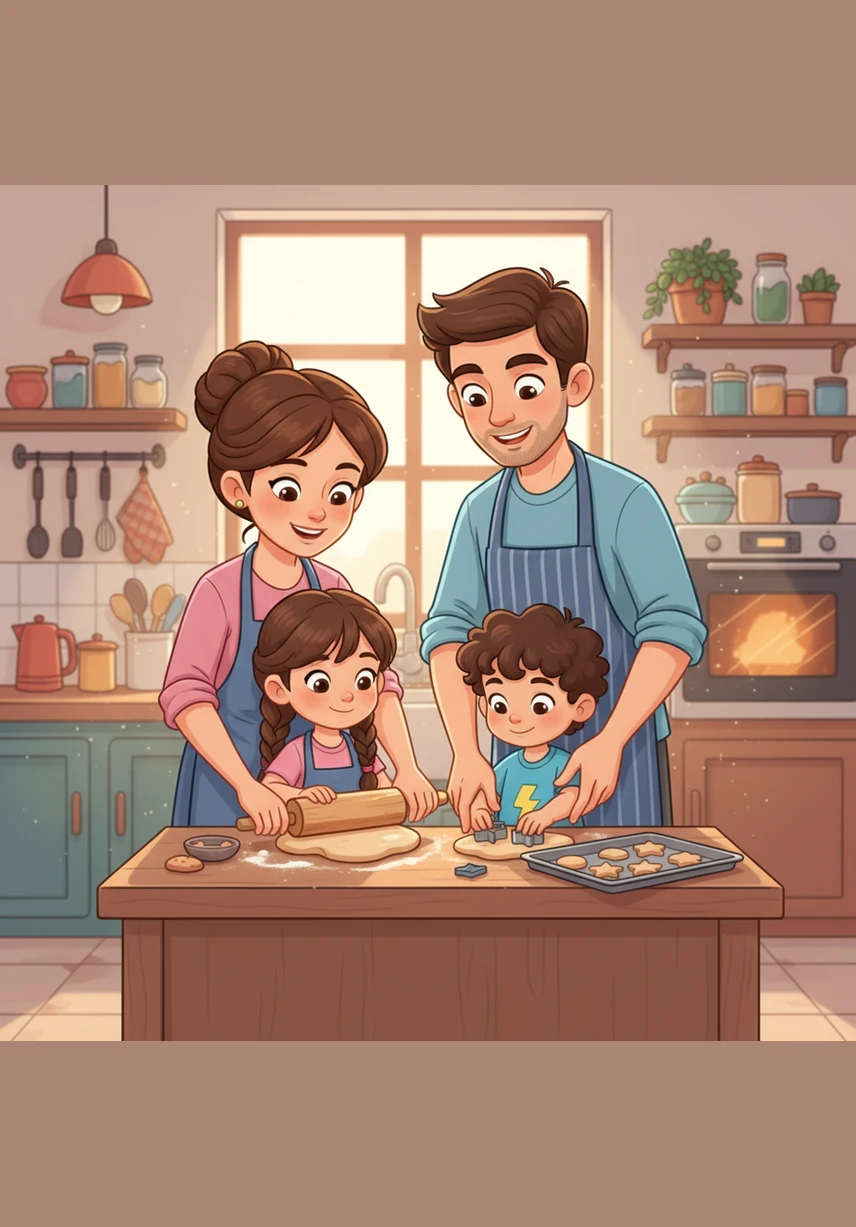 The kitchen is filled with the delicious aroma of dinner as the parents embrace their three sons. They tell the boys how proud they are of their hard work, their kindness, and their beautiful hearts.