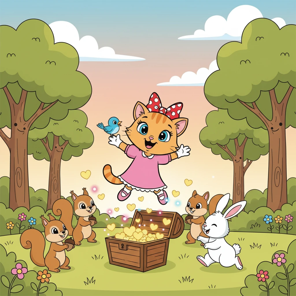 Compartilhando o tesouro, Lilica e seus amigos celebraram sua amizade e a alegria de estarem juntos. Eles perceberam que o verdadeiro tesouro não era o que estava na caixa, mas sim o amor e a união que os conectava.