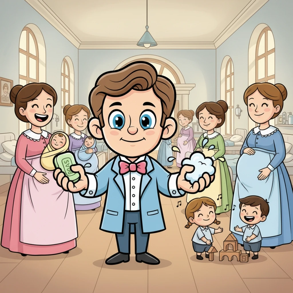 À Vienne, au XIXe siècle, l'hôpital était un lieu très animé. Dans la maternité, de joyeuses mamans attendaient leurs bébés, mais une ombre planait souvent sur ce bonheur. Les couloirs résonnaient de rires d'enfants mais aussi de soupirs inquiets.