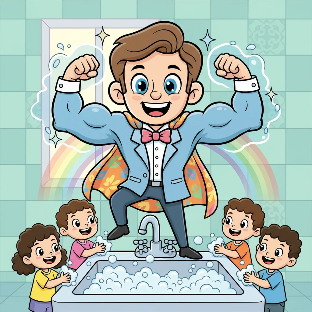 Aujourd'hui encore, grâce au Docteur Ignace et à son idée géniale, nous savons tous que se laver les mains est un super pouvoir ! Chaque fois que tu te laves les mains, tu es un peu comme un petit héros, protégeant ta santé et celle des autres.