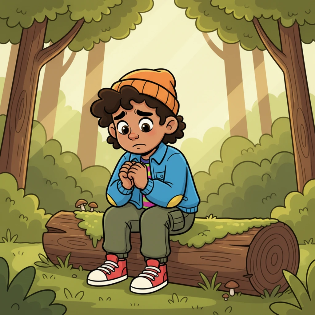 Meanwhile, Miguel sat on a mossy log, his brow furrowed with concern. He clutched his hands, feeling a pang of regret for their earlier squabble, understanding deeply how much Hawke's company truly meant to him.