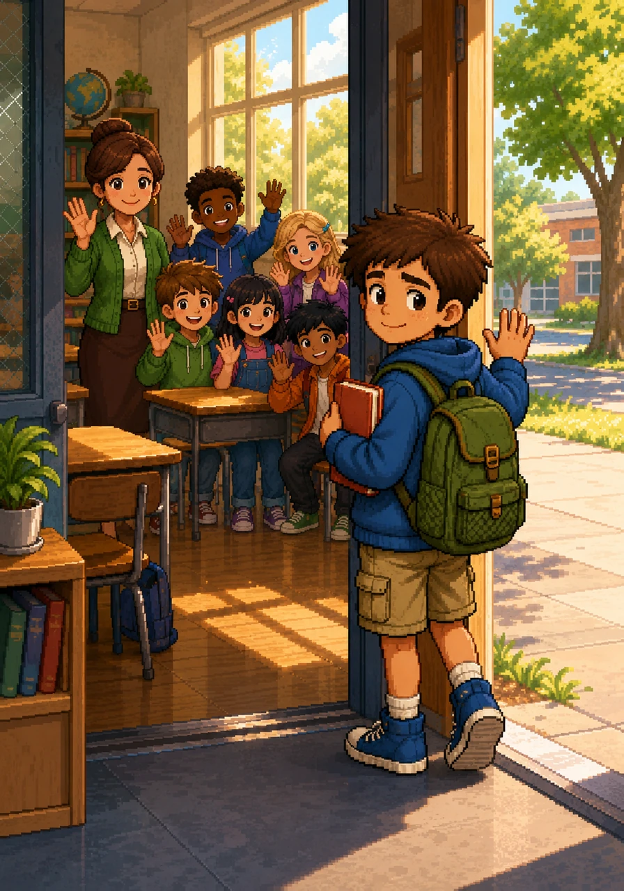 With the final bell ringing out across the schoolyard, Leo waved goodbye to the beloved classroom, holding a book of signatures from every classmate. They stepped out into the bright summer sunshine, ready for new horizons but forever connected by their incredible shared adventure.