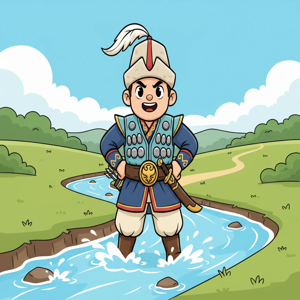 Су өзен арнасымен қайта ағып, қуанышты сылдырмен төмен қарай құйылды. Айдар судың аққанын мақтанышпен қарап тұрды, мәселені шешкенін біліп, бетінде күлімсіреу ойнады. Содан кейін ол жақсы жаңалықты жеткізу үшін асықты.