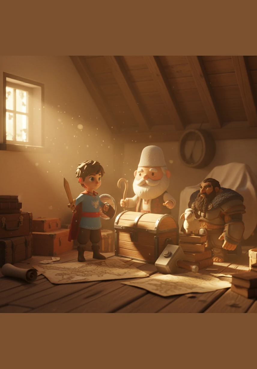 Gjergji i vogël po kërkonte në tavanin e vjetër të gjyshit kur gjeti një revistë të pluhurosur me titullin Hylli i Dritës. Ndërsa shfletonte faqet e saj, ai ndjeu një fllad të freskët mali që vinte nga tregimet e lashta që flinin brenda atyre fletëve të verdha.