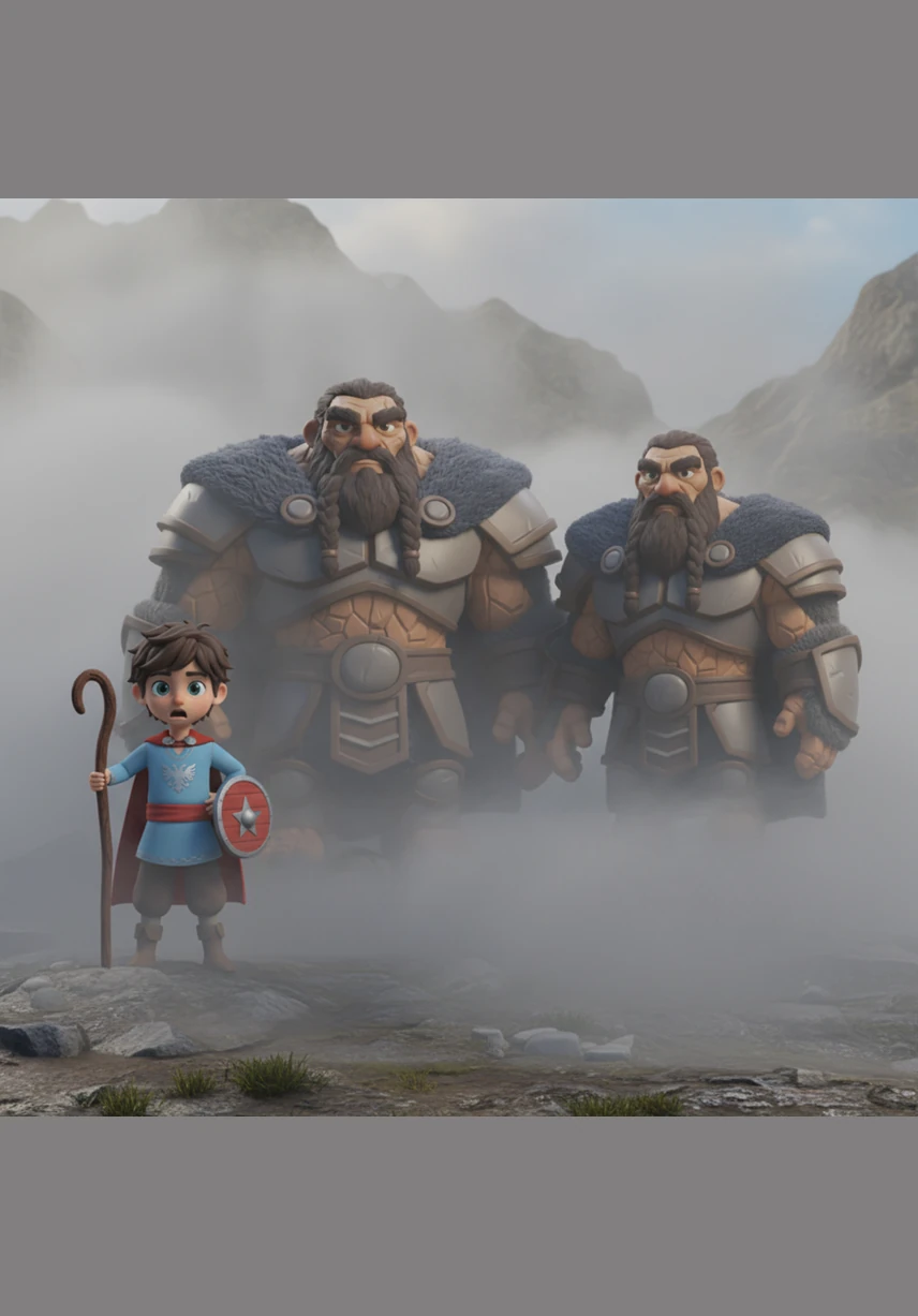 Papritur, para syve të tyre u shfaqën Muji dhe Halili, dy vëllezërit kreshnikë me fuqi mbinjerëzore që mbronin kullat dhe nderin e malësisë. Ata qëndronin si shkëmbinj të gjallë midis mjegullës, duke treguar qëndresën e pamposhtur të popullit shqiptar ndër shekuj.