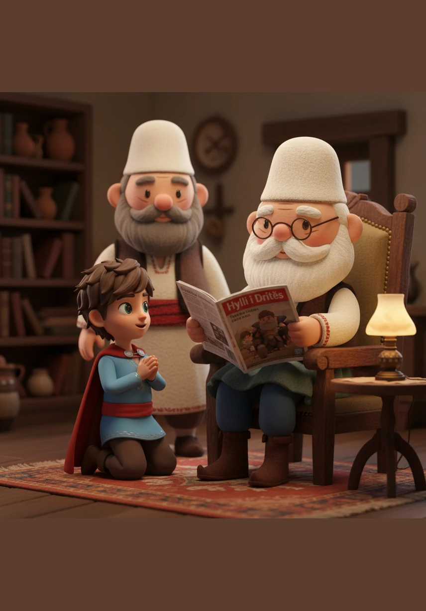 Gjyshi pushoi së luajturi dhe qetësia u rikthye në dhomën e vjetër, por sytë e Gjergjit tani shkëlqenin nga një krenari e re. Ai e kuptoi se Hylli i Dritës nuk ishte thjesht një revistë, por një pishtar që ndriçonte rrugën e të ardhmes përmes dritës së të shkuarës.