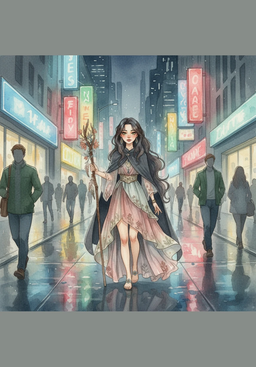 She walked home through the cool night air, the vibrant neon signs of the city feeling strangely distant and surreal. Every passerby seemed to have a destination and a purpose, while she felt like a ghost drifting through a world she had forgotten how to truly inhabit.