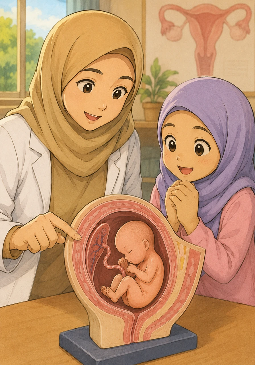 Selepas beberapa minggu, embrio itu mula membentuk rupa fizikal manusia yang mempunyai degupan jantung, tangan, dan kaki yang kecil. Fasa perkembangan ini dipanggil sebagai janin, yang akan terus membesar dengan sihat selama sembilan bulan di dalam kandungan ibu.