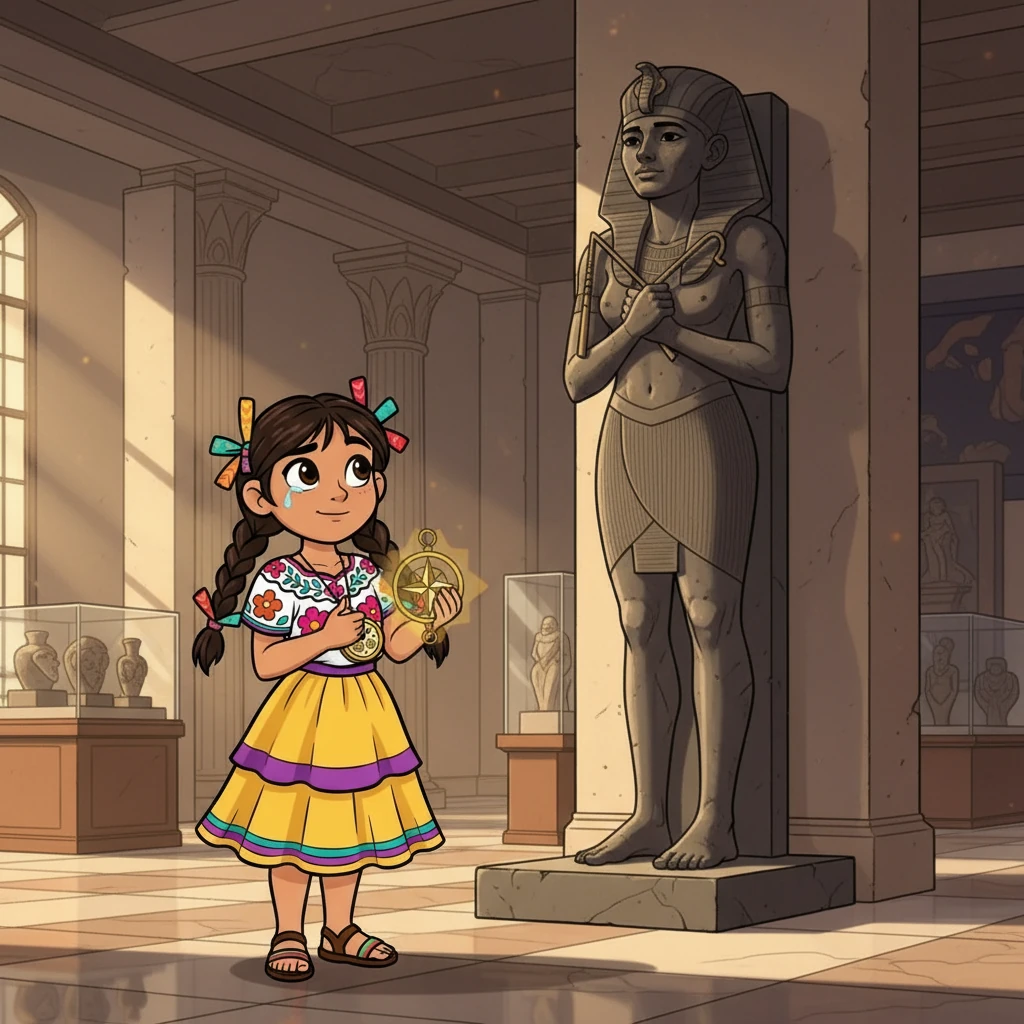 Un día, mientras visitaba un museo, Chesu se detuvo frente a una estatua de una faraona. Sintió una extraña familiaridad, una sensación de que conocía a esa persona. Una lágrima rodó por su mejilla.