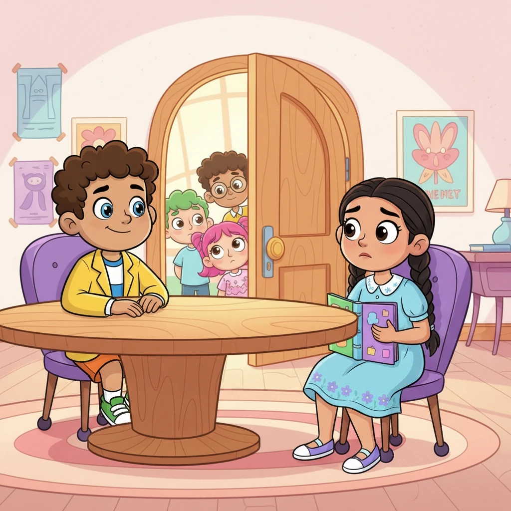 Feeling a profound sense of gratitude and a desire to give back, Leo began holding his own 'fake interviews' for aspiring junior designers. He sat confidently across from a slightly nervous young woman, mirroring Elara's earlier pose, a line of hopeful, expressive faces waiting outside his door.