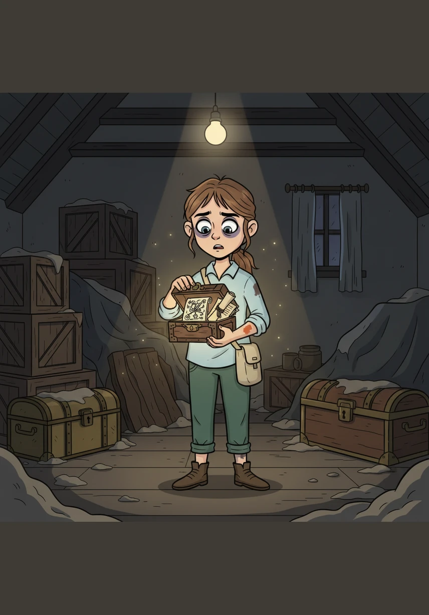 Late that night, Alana discovered a hidden compartment in her grandfather’s old wooden toolbox. Inside lay a dusty notebook filled with intricate sketches and notes from his time as a forgotten restorer, a secret he had kept until his death.
