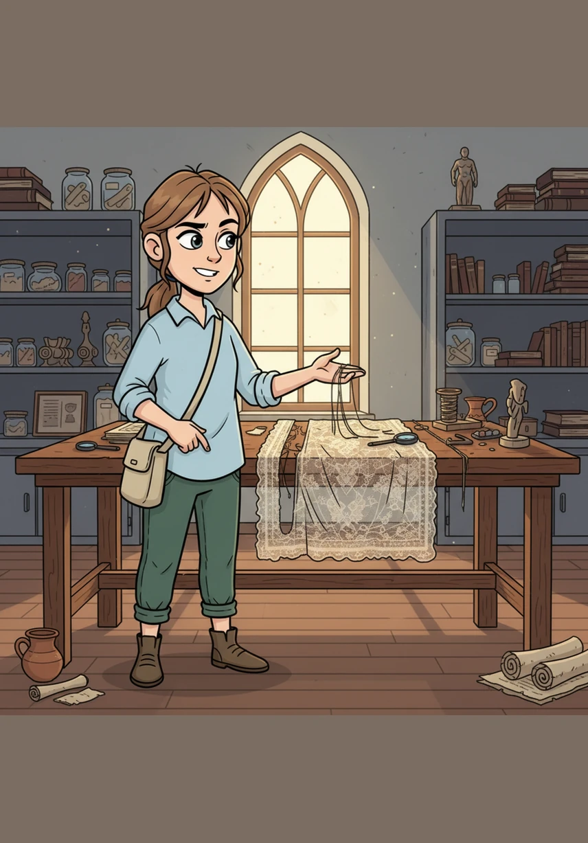 When the director asked how she had reconstructed the lace so perfectly without references, Alana chose truth over triumph. She explained that it was a modern interpretation and pointed out a tiny micro-seam she had left to distinguish her work from the original history.