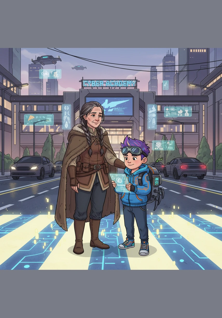 במעבר החצייה שליד בית הספר, גל רסיס האדיב מחייך אל יובל ומסמן לו בעזרת שלט העצור שאפשר לחצות בבטחה. יובל מודה לו בחיוך על המסירות והעזרה שהוא מעניק לילדים בכל בוקר מחדש.