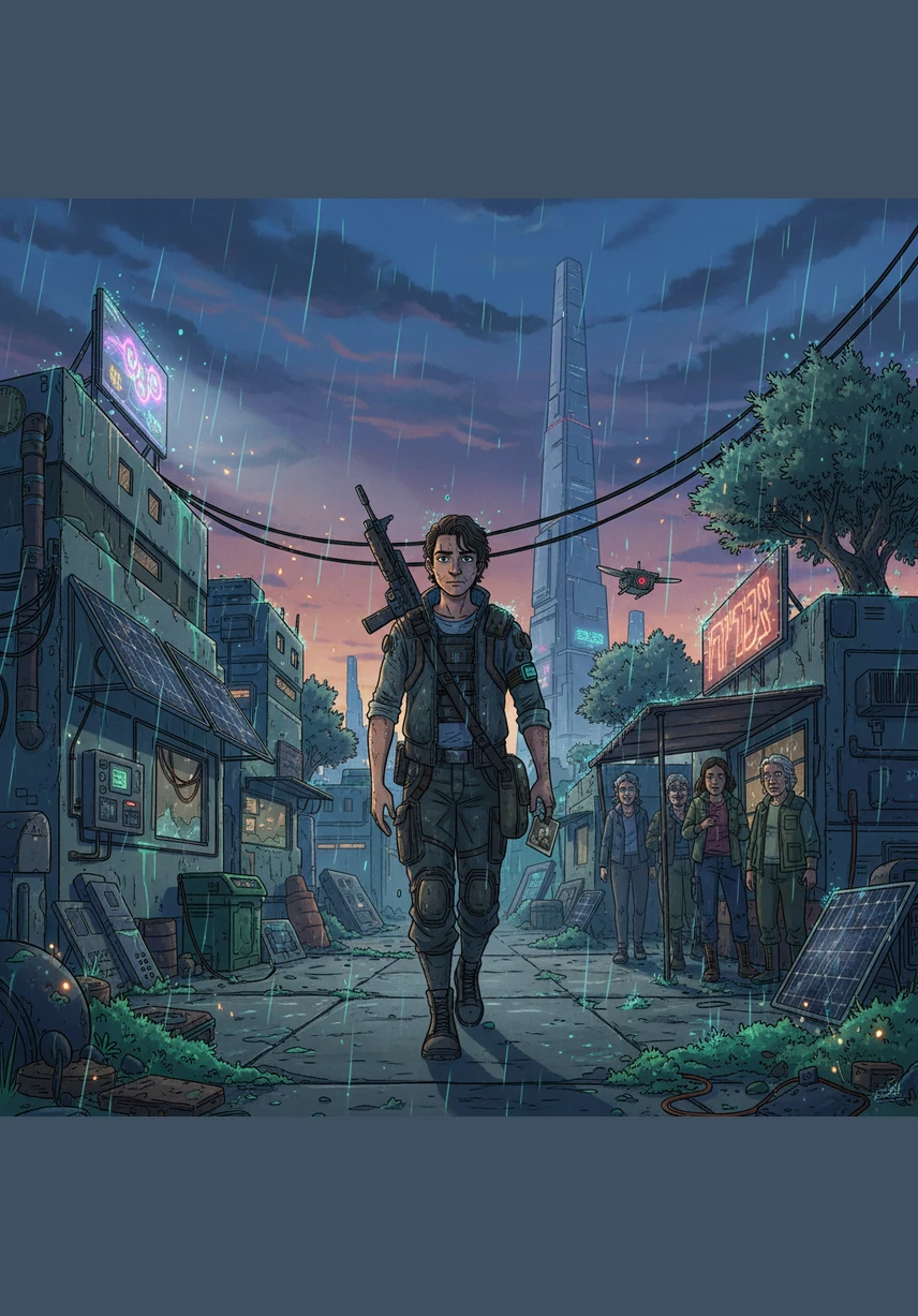 כשהשמש מתחילה לשקוע בצבעי כתום וזהב, יובל חוזר הביתה מרוצה ובטוח בעצמו. הוא יודע שעם הידע על השבילים המסומנים והזהירות בדרכים, מחכה לו שנה נפלאה, בטוחה ומתוקה בקיבוץ.