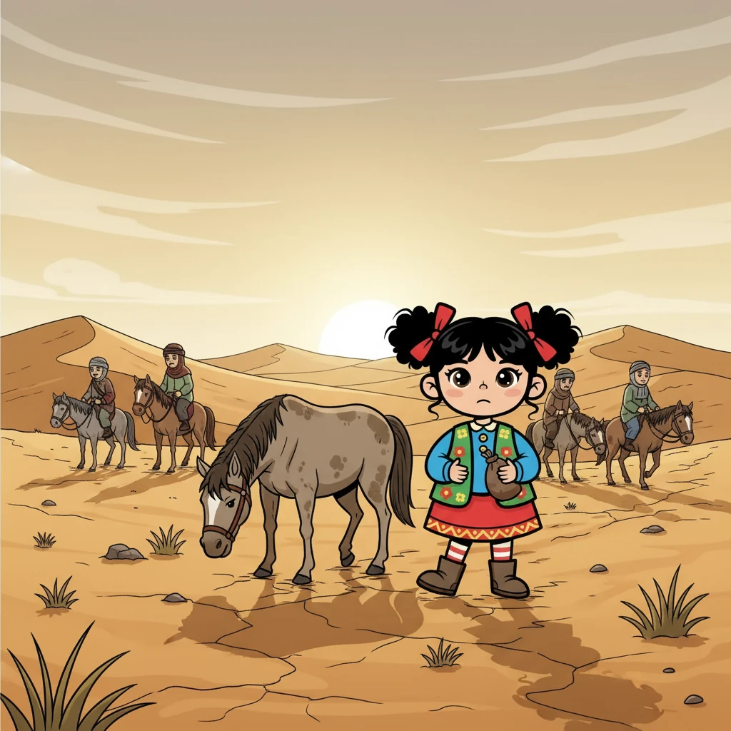 Төле би бастаған жолаушылар Түркімен еліне қарай жол тартты. Аттары шаршап, жолаушылар да әбден титықтады. Сапарлары алыс әрі ауыр болды.