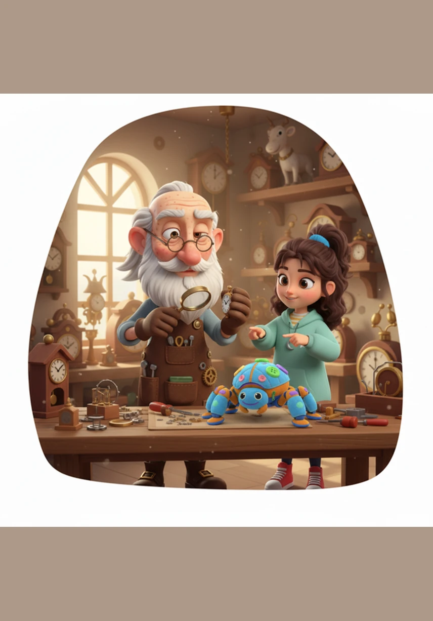 В городе с крышами, такими острыми, что они разрезали облака на лоскутки, жил старик по имени Элиас. В его уютной мастерской всегда пахло маслом и старым деревом, но он принимал в ремонт только те часы, которые безнадежно отставали.