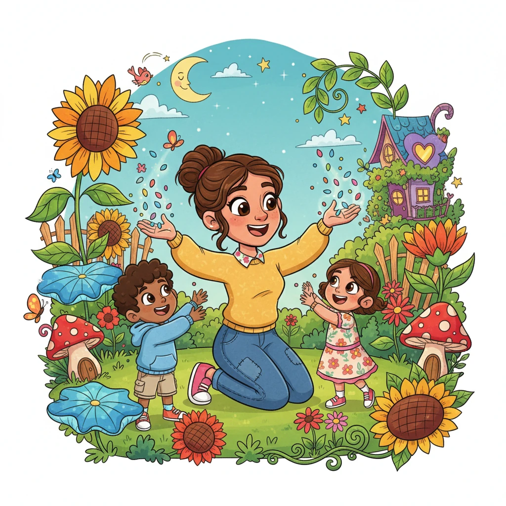 Elara's Secret Garden of Love - Family stories