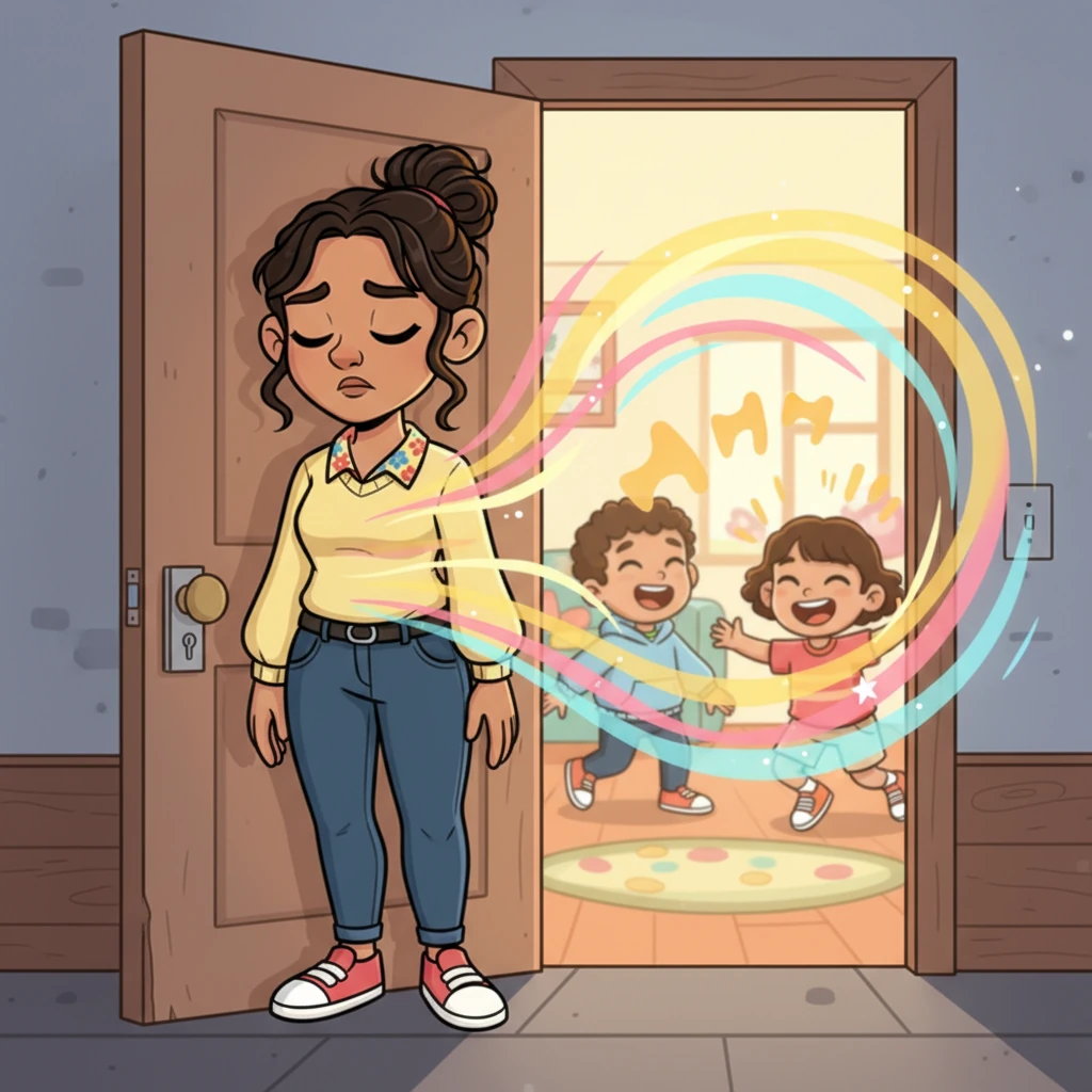 Sometimes, Elara felt the weight of her struggles pressing down, making her shoulders droop after a long day. She would lean against the doorframe, taking a deep breath, before stepping into the bustling house. The moment she heard Leo and Mia's voices, a magical energy would wash over her, straightening her posture and brightening her smile.