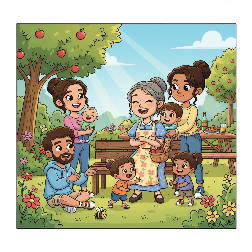 In a sun-drenched garden, Elara sat surrounded by her loving, successful children, now with families of their own. Laughter and stories filled the air, a symphony of joy that echoed her life's purpose. Her heart, once burdened by hidden struggles, now overflowed with open, radiant happiness, a testament to a mother's enduring love that had created a beautiful legacy.