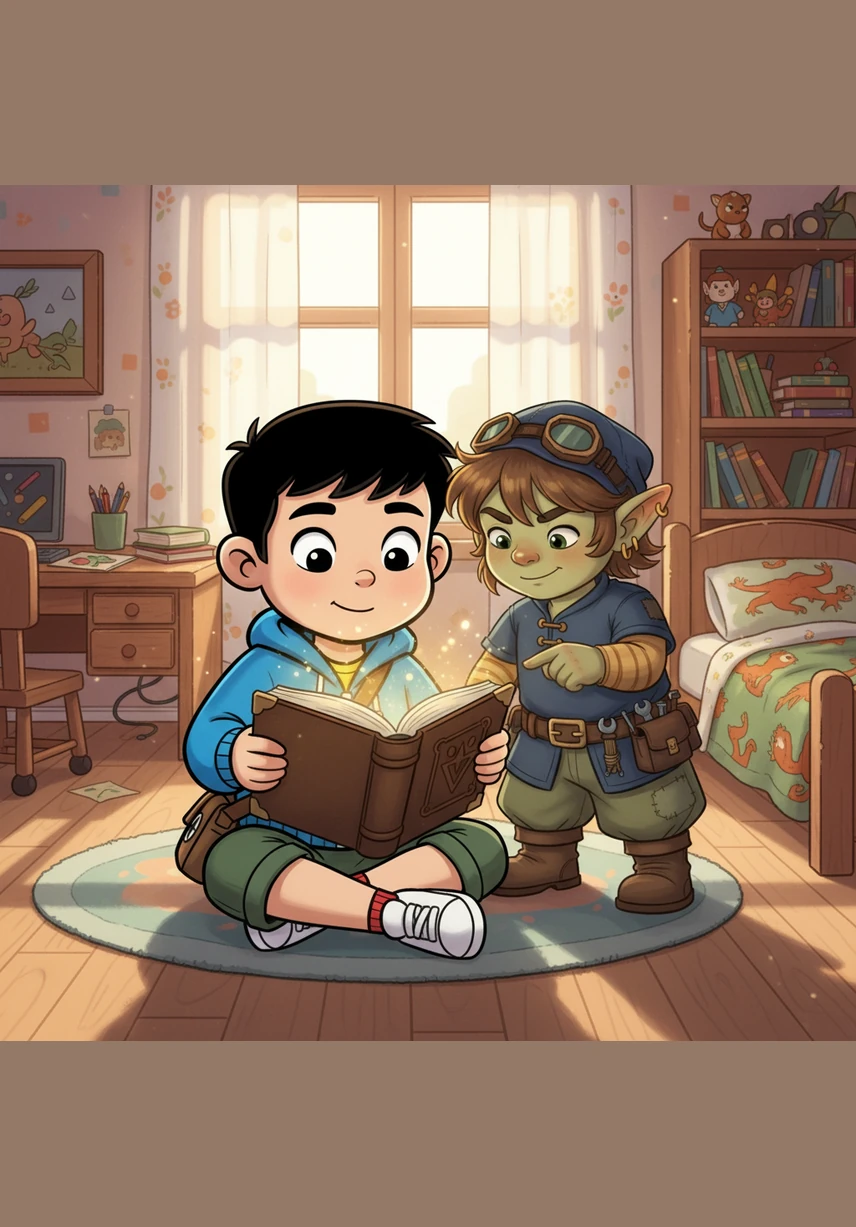 温暖的微风轻轻吹拂，小明开心地在房间里玩耍。酷宝看着温馨的家，满意地坐在空调机里休息，他不仅是冷气的制造者，更是大自然中神奇的热量搬运工。