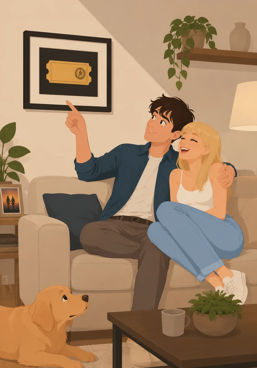 The official ticket now sits inside a sleek black frame on their living room wall, serving as a legendary conversation piece. They’ve learned to slow down on the road, but their love continues to move at full speed.