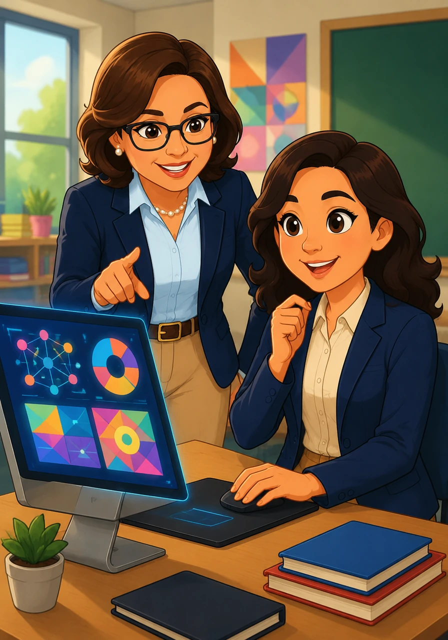The breakthrough came when Doctor Olga introduced the concept of innovative design fueled by Artificial Intelligence, sparking a wave of creative energy in Yunuen. Yunuen began experimenting with AI tools, learning how to analyze data and customize lesson plans to match the unique learning paces of her afternoon-shift students.