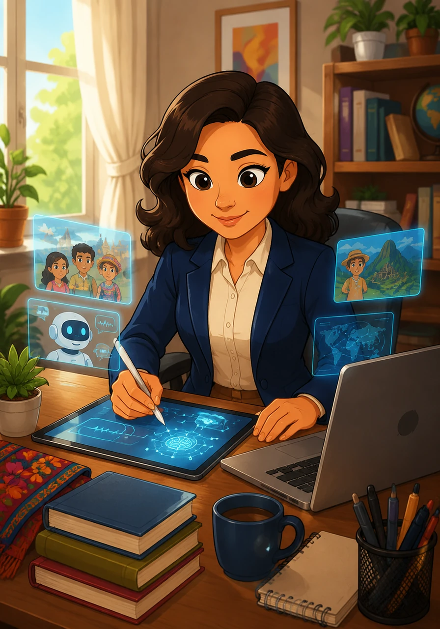 With a renewed sense of purpose, Yunuen sat at her desk crafting a revolutionary English curriculum that blended interactive AI exercises with cultural storytelling. She realized that the true potential of these advanced tools lay in creating personalized, immersive experiences that could instantly hook a student's wandering attention.