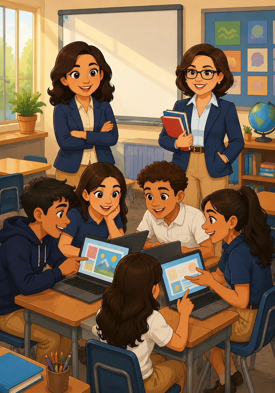 Returning to her classroom at Secundaria 119, Yunuen introduced her newly designed, AI-enhanced lessons, watching the room instantly light up with curiosity. The students who once daydreamed were now actively participating, eagerly collaborating on digital English projects that felt more like a game than a chore.
